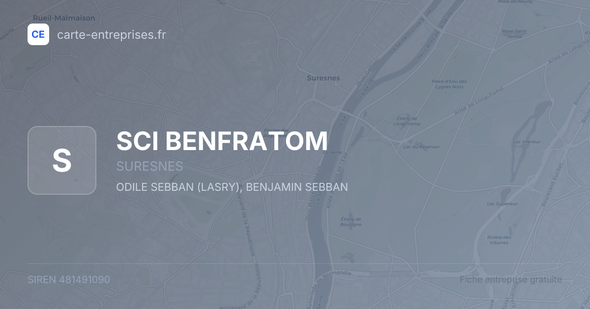 SCI BENFRATOM — 481491090 — fiche entreprise