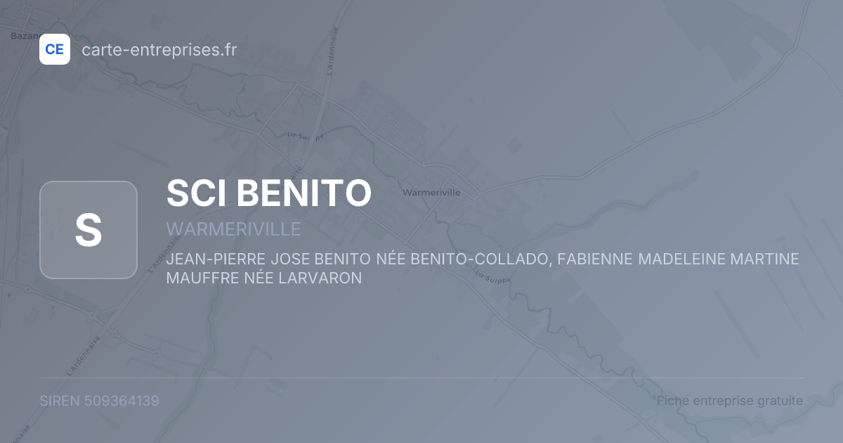 SCI BENITO — 509364139 — fiche entreprise
