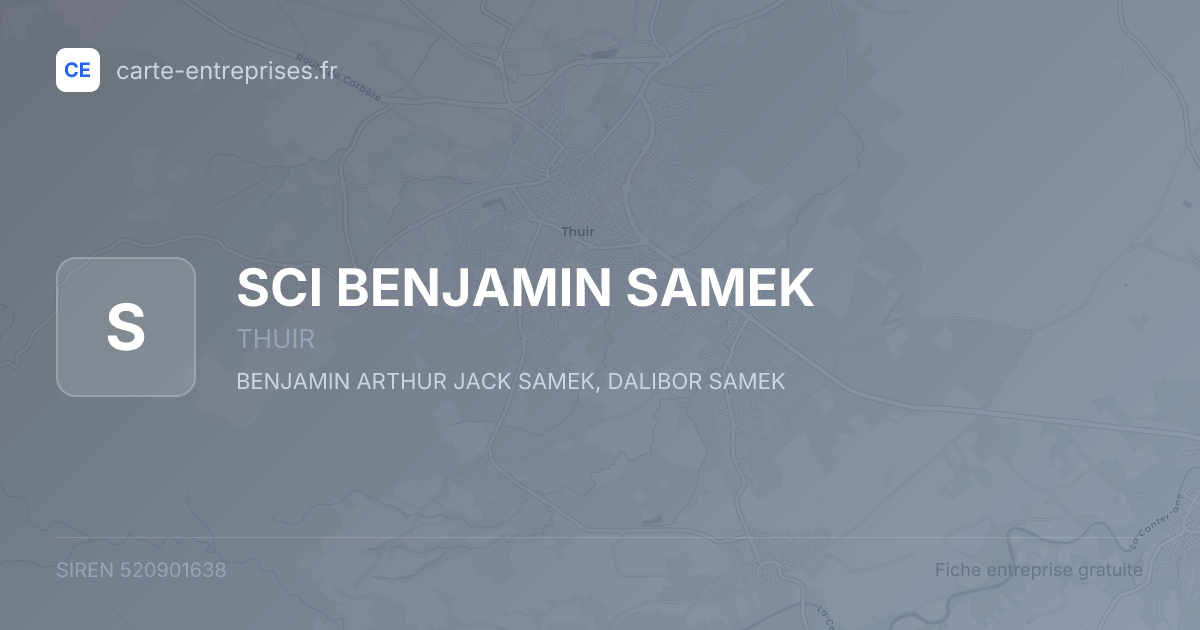 SCI BENJAMIN SAMEK — 520901638 — fiche entreprise