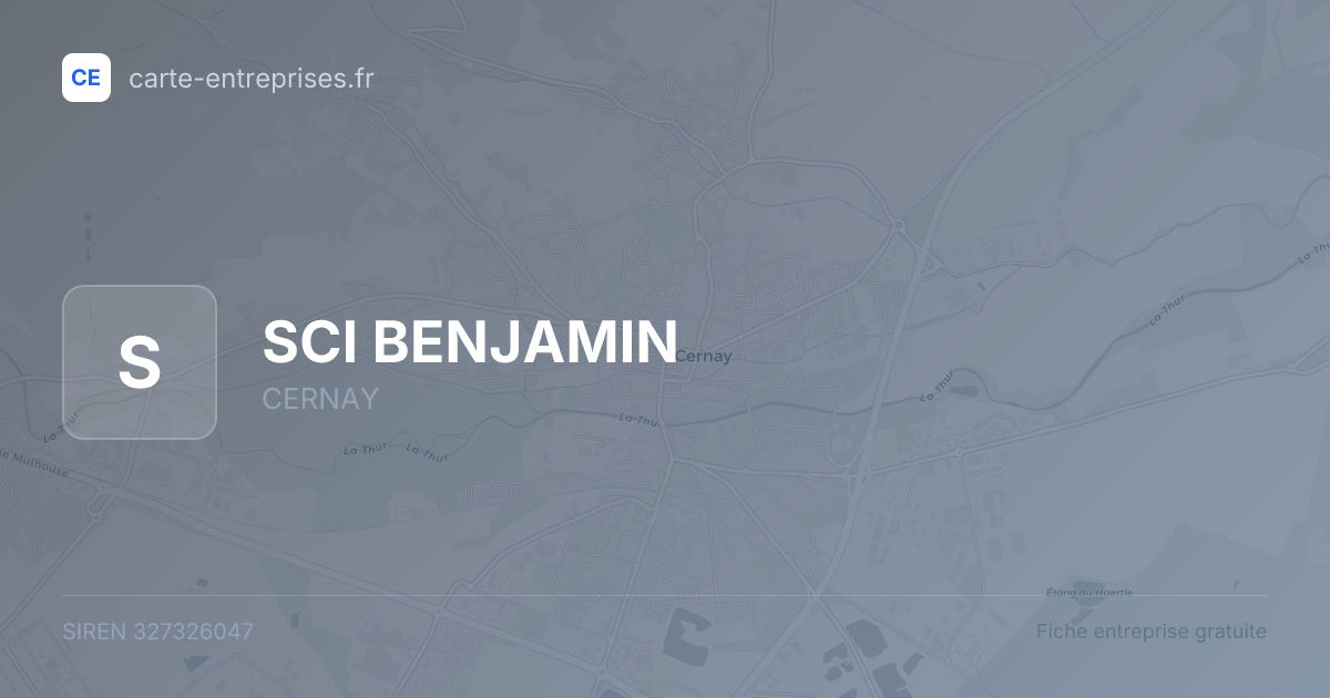 SCI BENJAMIN — 327326047 — fiche entreprise
