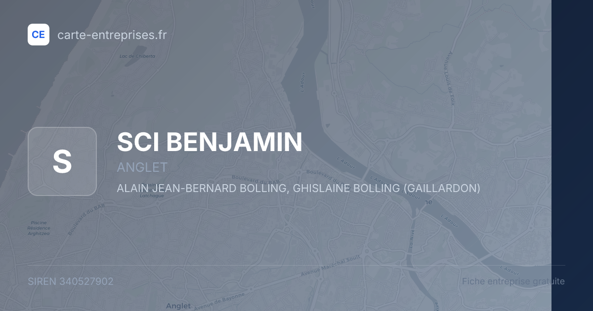 SCI BENJAMIN — 340527902 — fiche entreprise