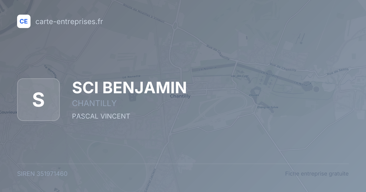 SCI BENJAMIN — 351971460 — fiche entreprise