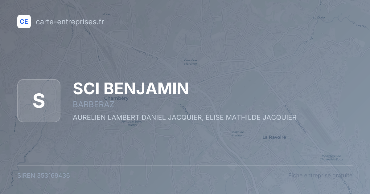 SCI BENJAMIN — 353169436 — fiche entreprise