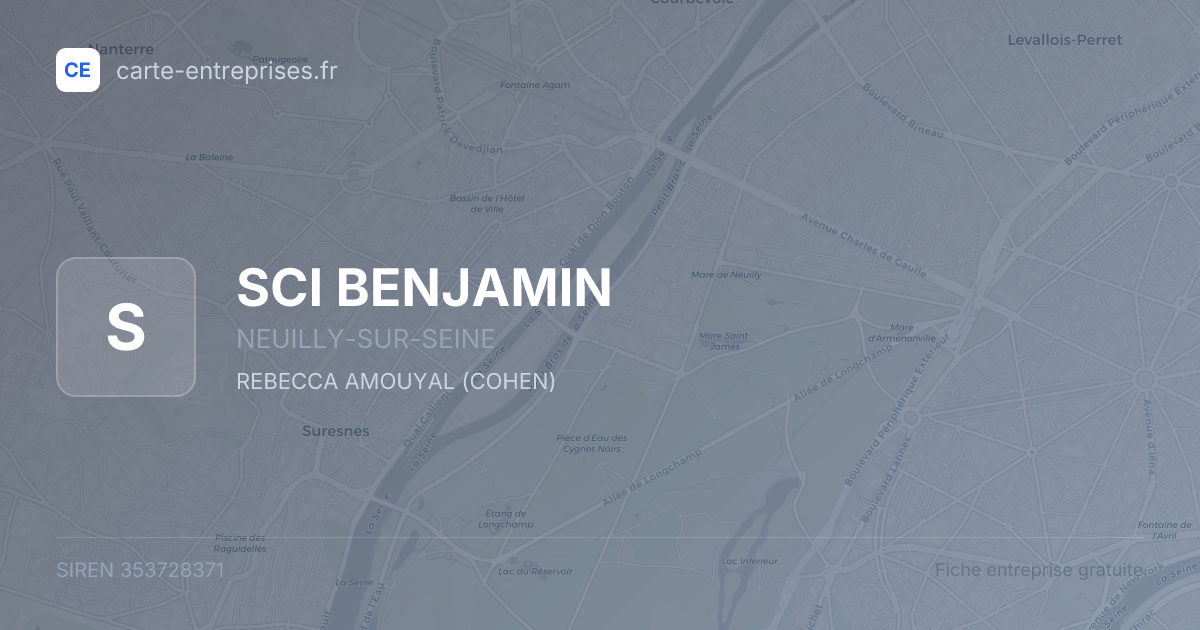 SCI BENJAMIN — 353728371 — fiche entreprise