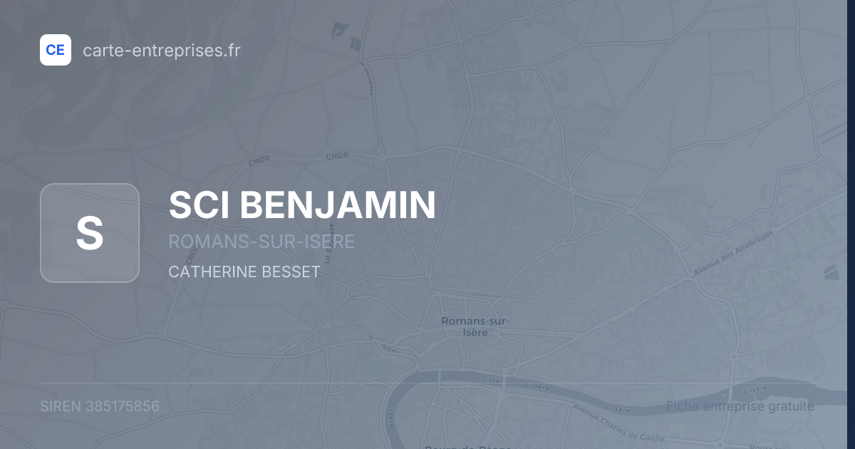 SCI BENJAMIN — 385175856 — fiche entreprise
