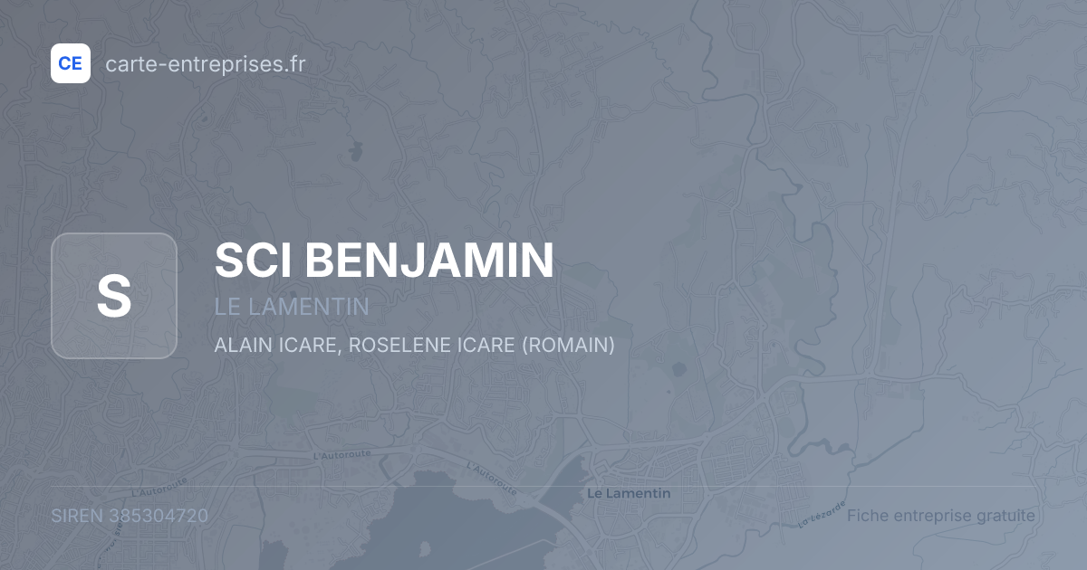 SCI BENJAMIN — 385304720 — fiche entreprise