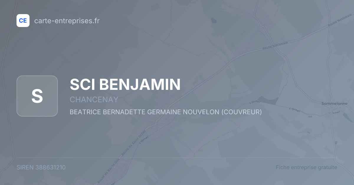 SCI BENJAMIN — 388631210 — fiche entreprise