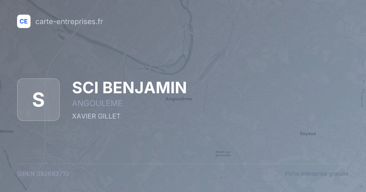 SCI BENJAMIN — 392683710 — fiche entreprise
