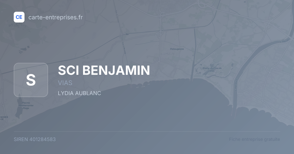SCI BENJAMIN — 401284583 — fiche entreprise