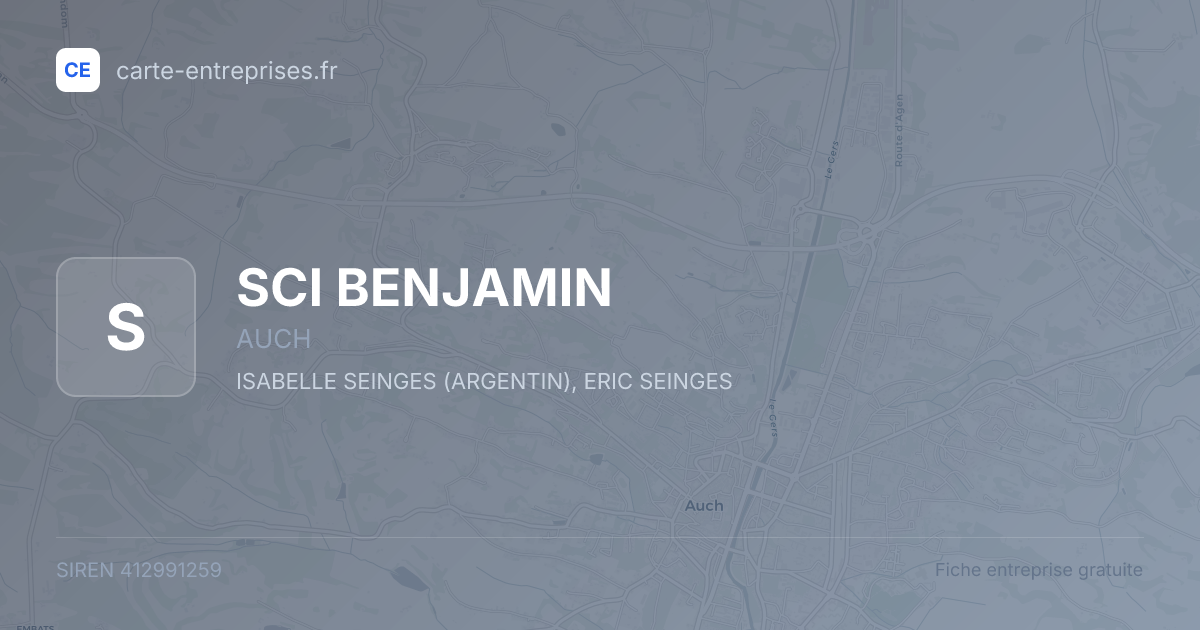 SCI BENJAMIN — 412991259 — fiche entreprise