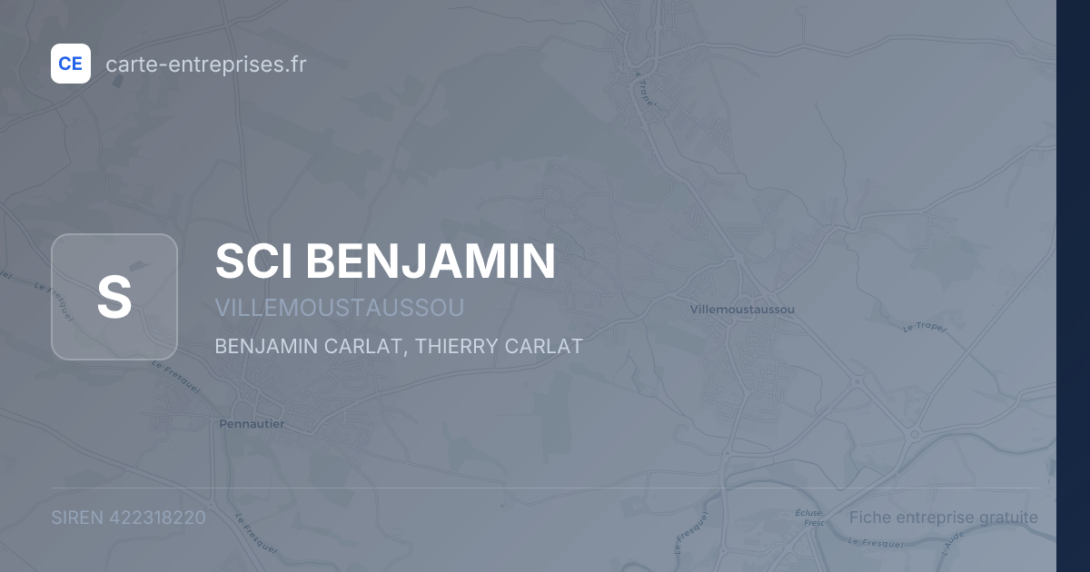 SCI BENJAMIN — 422318220 — fiche entreprise