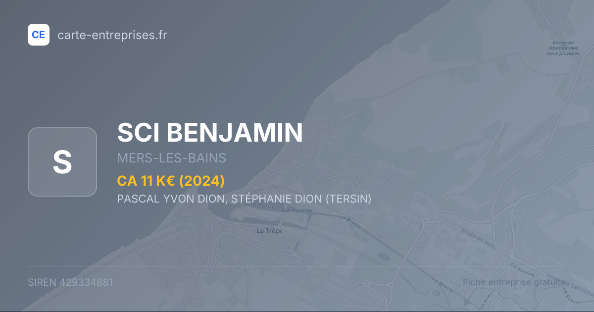 SCI BENJAMIN — 429334881 — fiche entreprise
