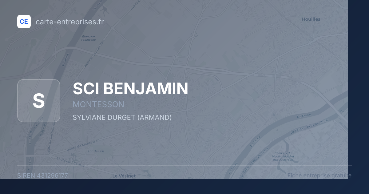 SCI BENJAMIN — 431296177 — fiche entreprise