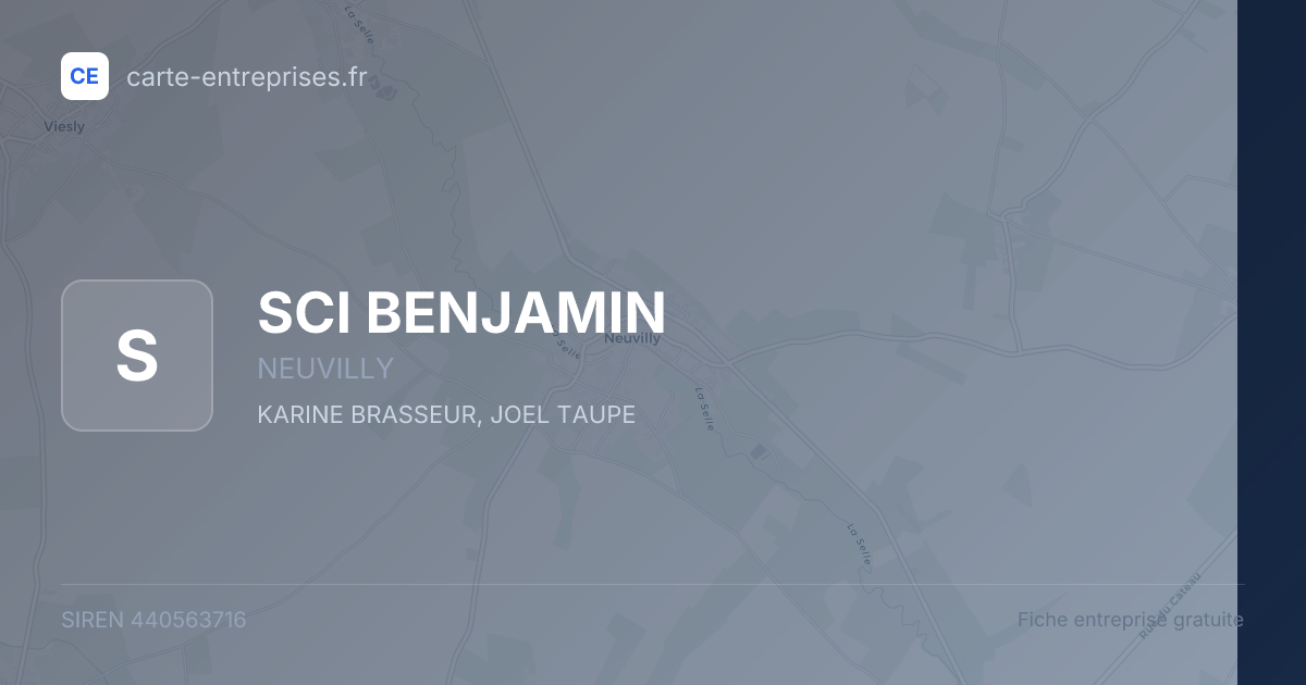 SCI BENJAMIN — 440563716 — fiche entreprise