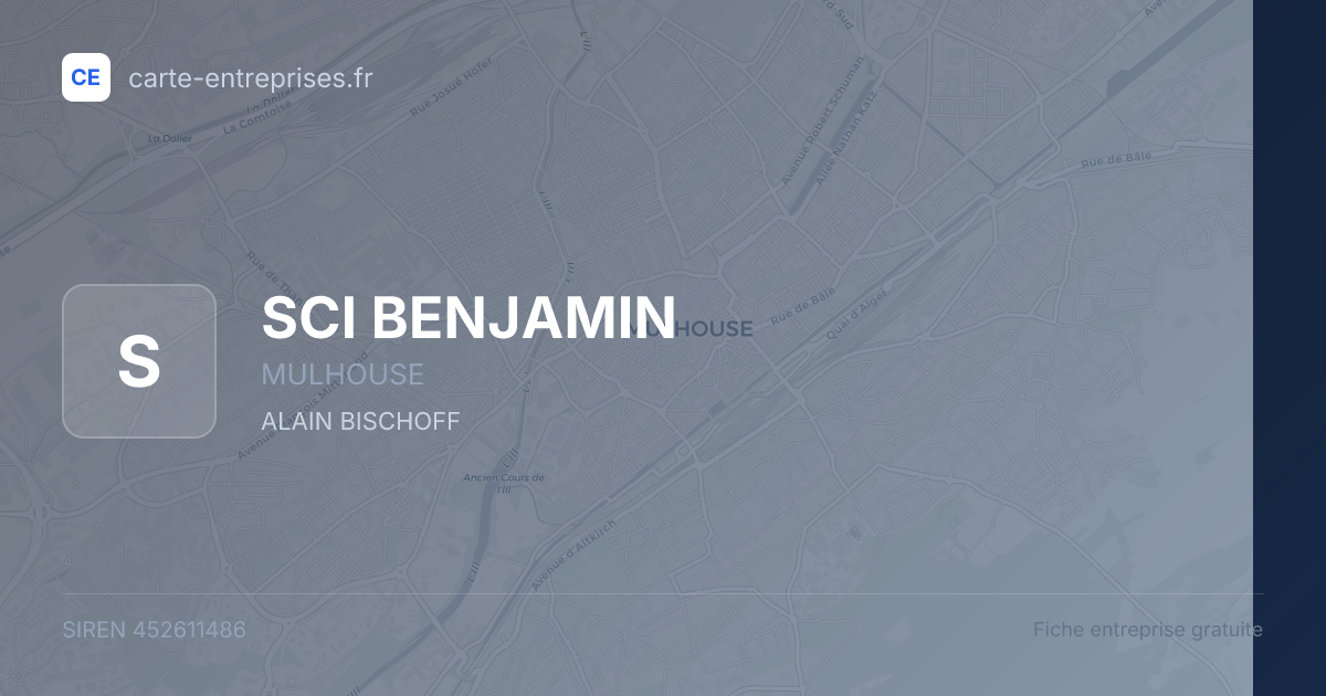 SCI BENJAMIN — 452611486 — fiche entreprise