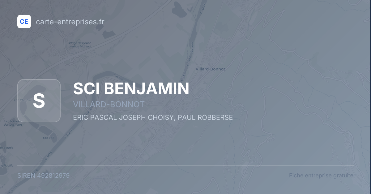 SCI BENJAMIN — 492812979 — fiche entreprise