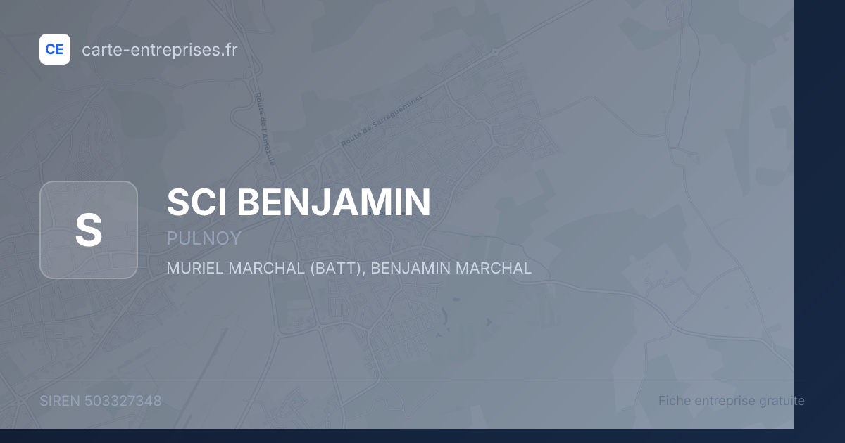 SCI BENJAMIN — 503327348 — fiche entreprise