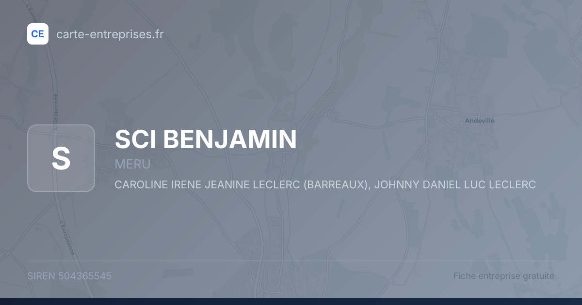 SCI BENJAMIN — 504365545 — fiche entreprise
