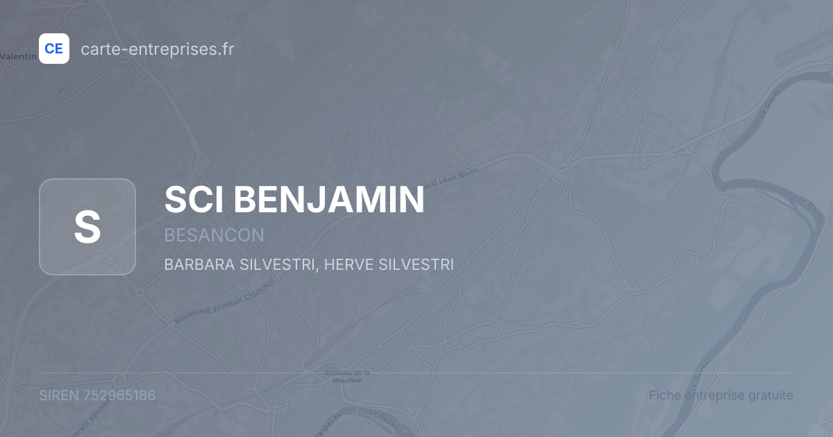 SCI BENJAMIN — 752965186 — fiche entreprise