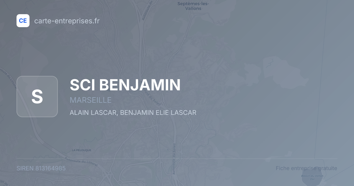SCI BENJAMIN — 813164985 — fiche entreprise