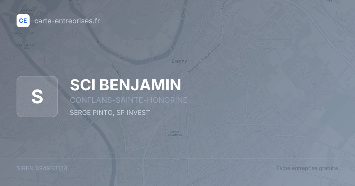 SCI BENJAMIN — 894933134 — fiche entreprise
