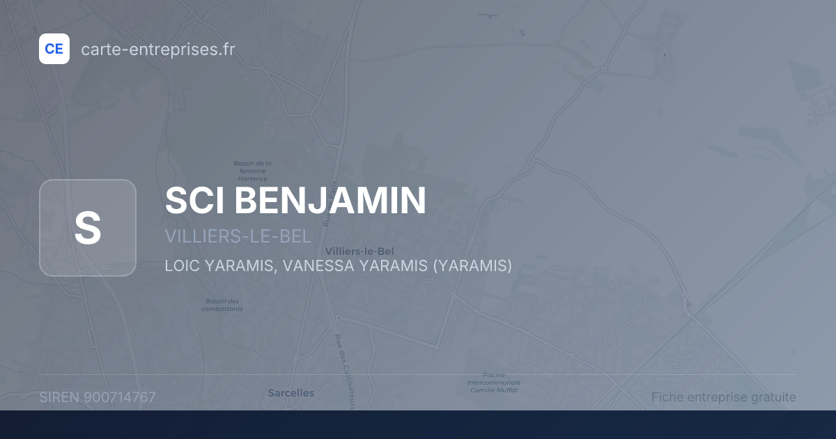 SCI BENJAMIN — 900714767 — fiche entreprise