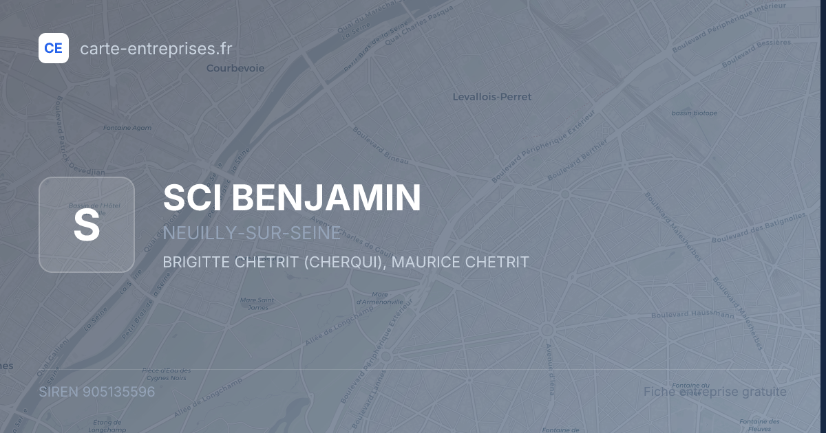 SCI BENJAMIN — 905135596 — fiche entreprise