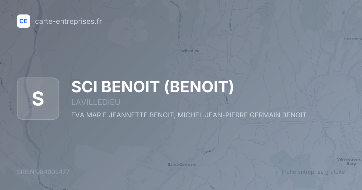 SCI BENOIT (BENOIT) — 984002477 — fiche entreprise