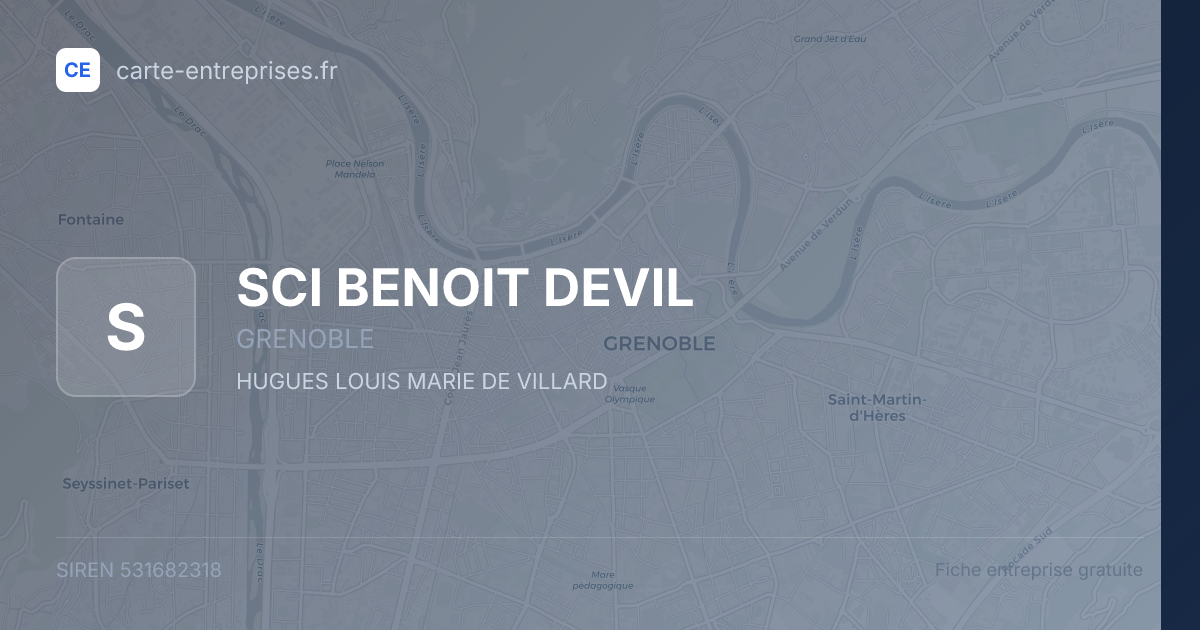 SCI BENOIT DEVIL — 531682318 — fiche entreprise
