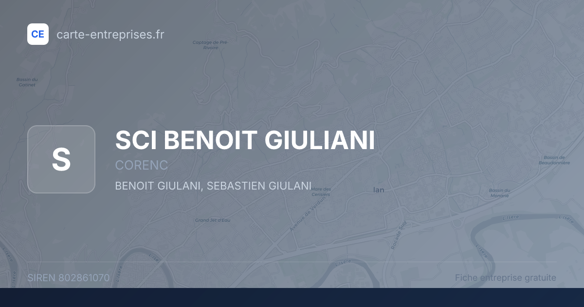SCI BENOIT GIULIANI — 802861070 — fiche entreprise