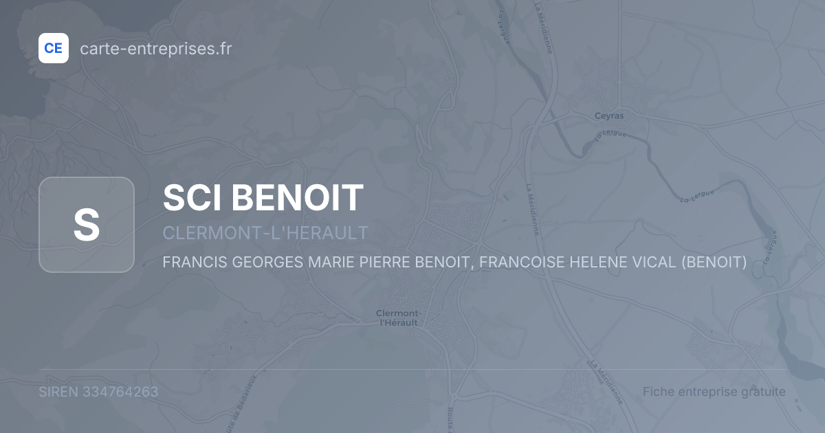 SCI BENOIT — 334764263 — fiche entreprise