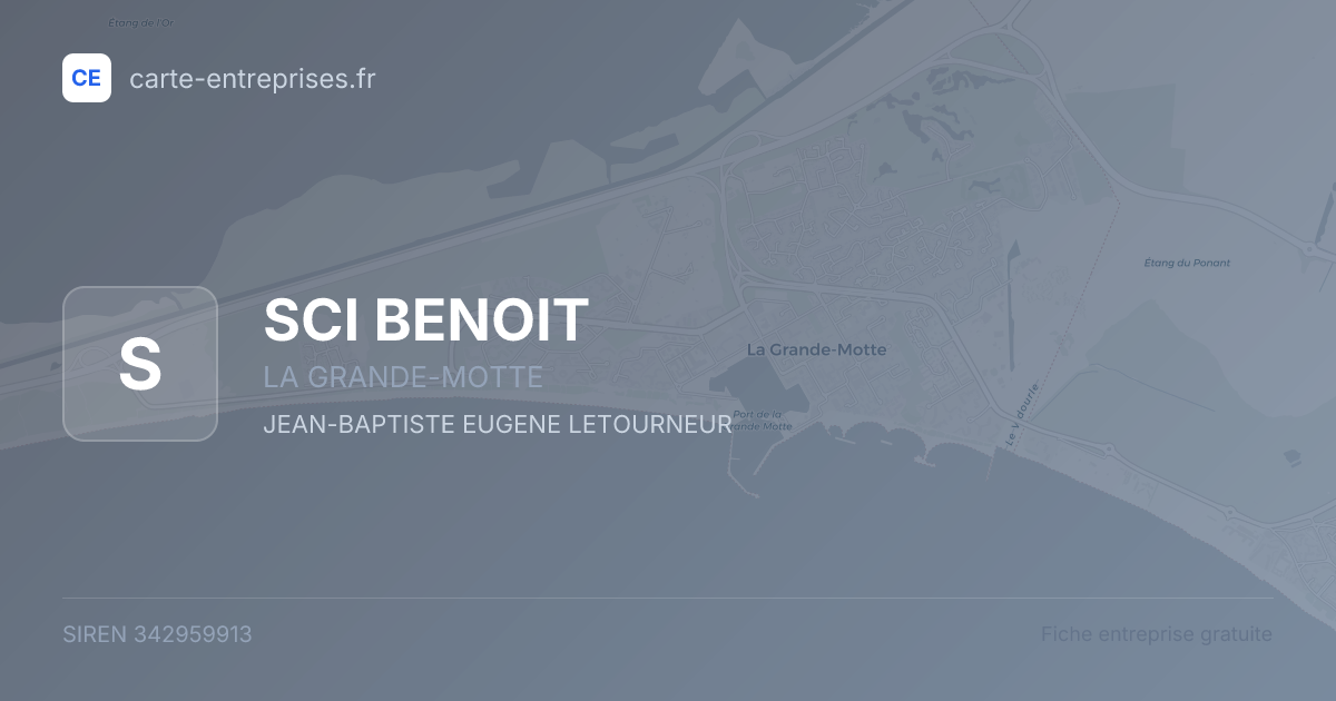 SCI BENOIT — 342959913 — fiche entreprise