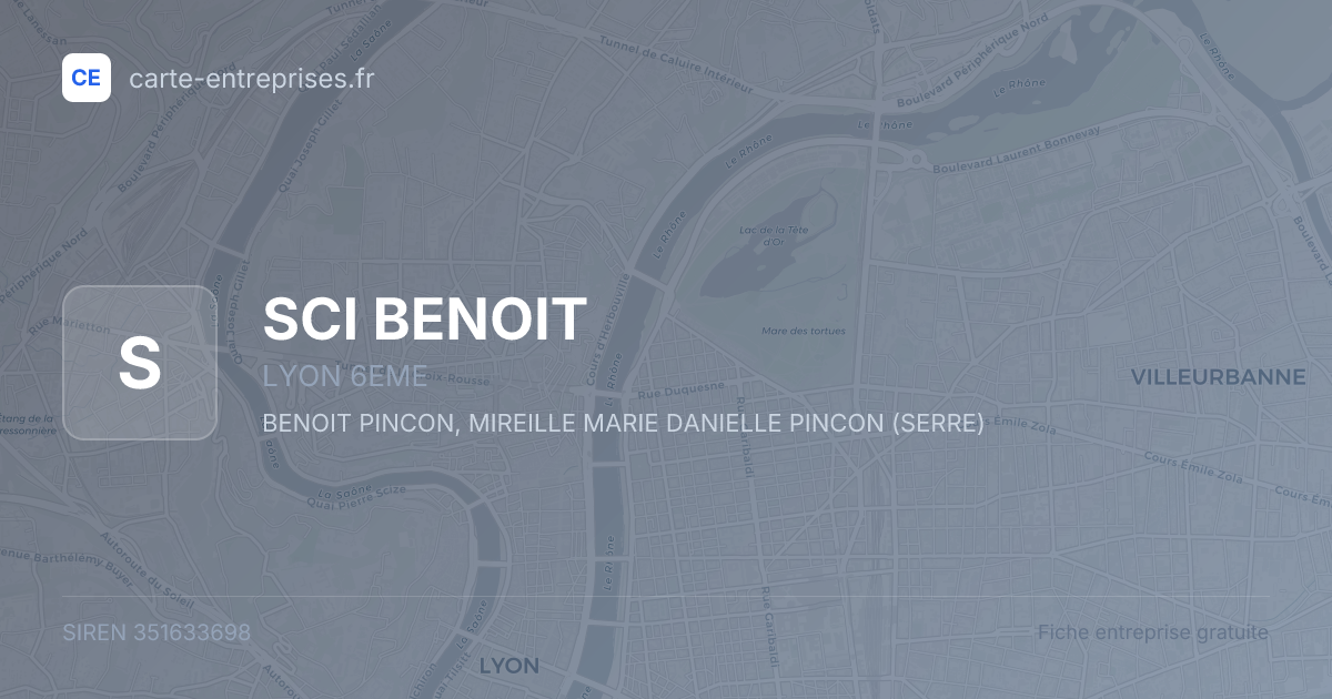 SCI BENOIT — 351633698 — fiche entreprise