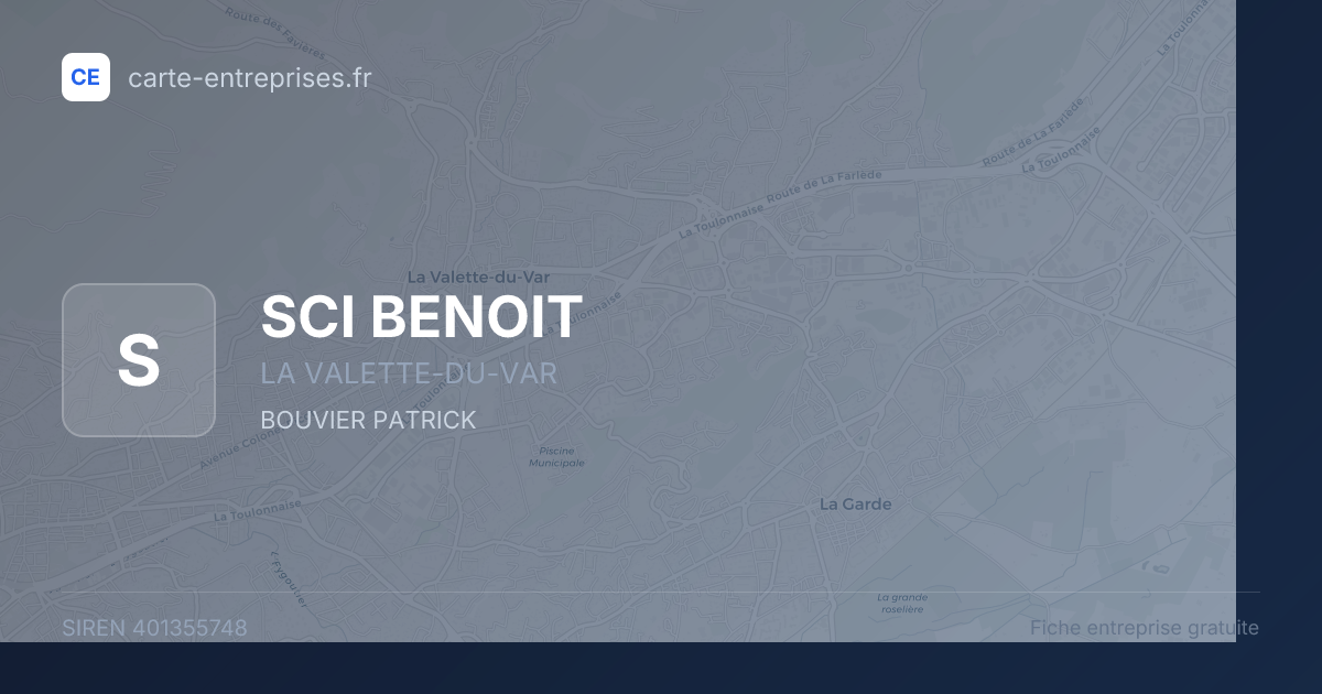 SCI BENOIT — 401355748 — fiche entreprise