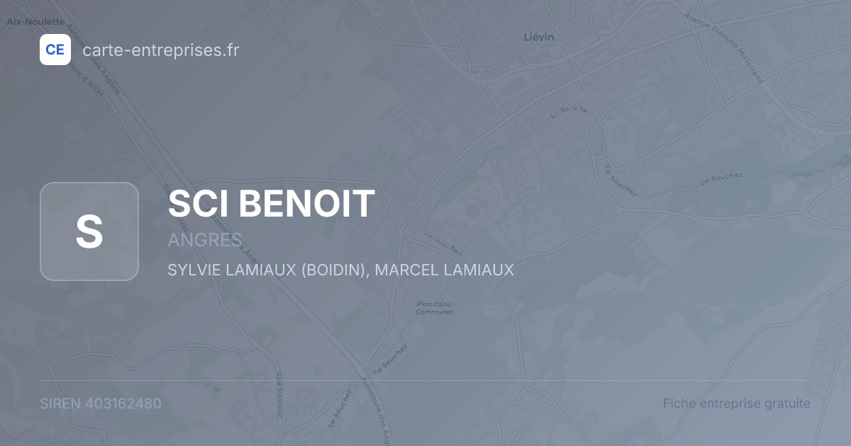 SCI BENOIT — 403162480 — fiche entreprise