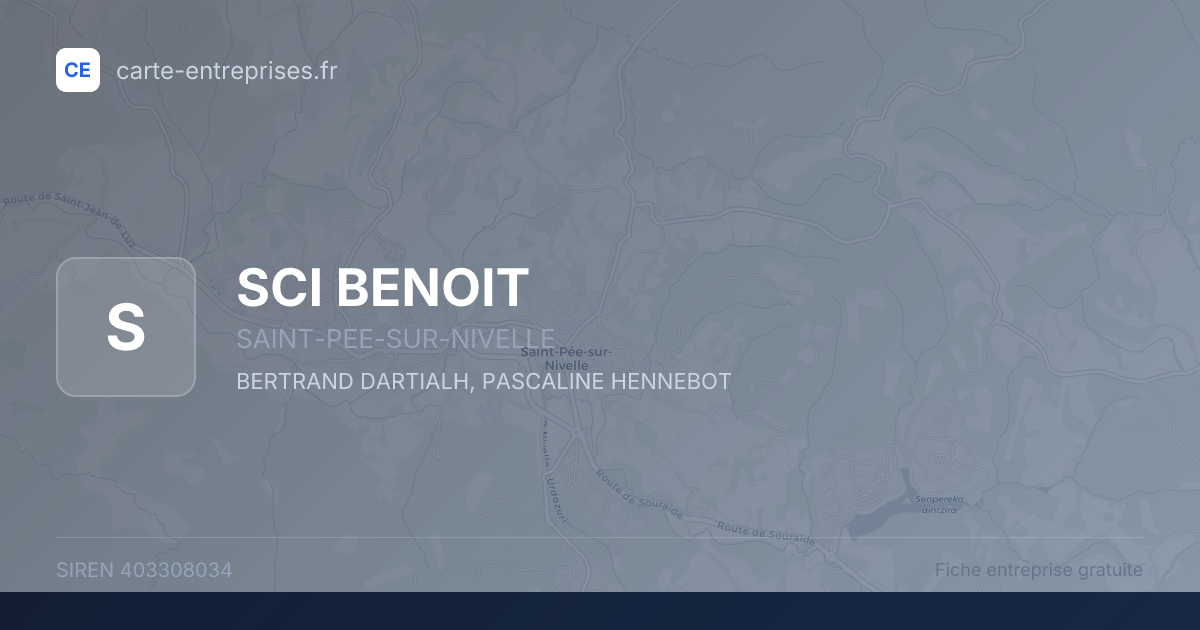 SCI BENOIT — 403308034 — fiche entreprise