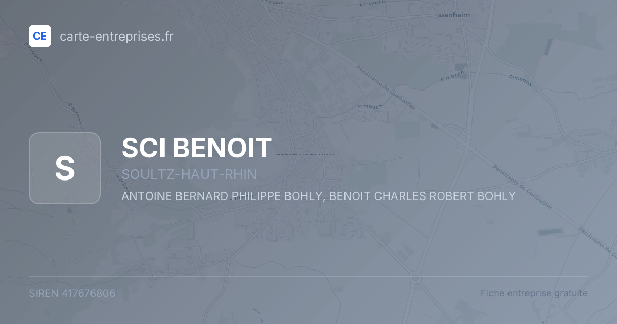 SCI BENOIT — 417676806 — fiche entreprise