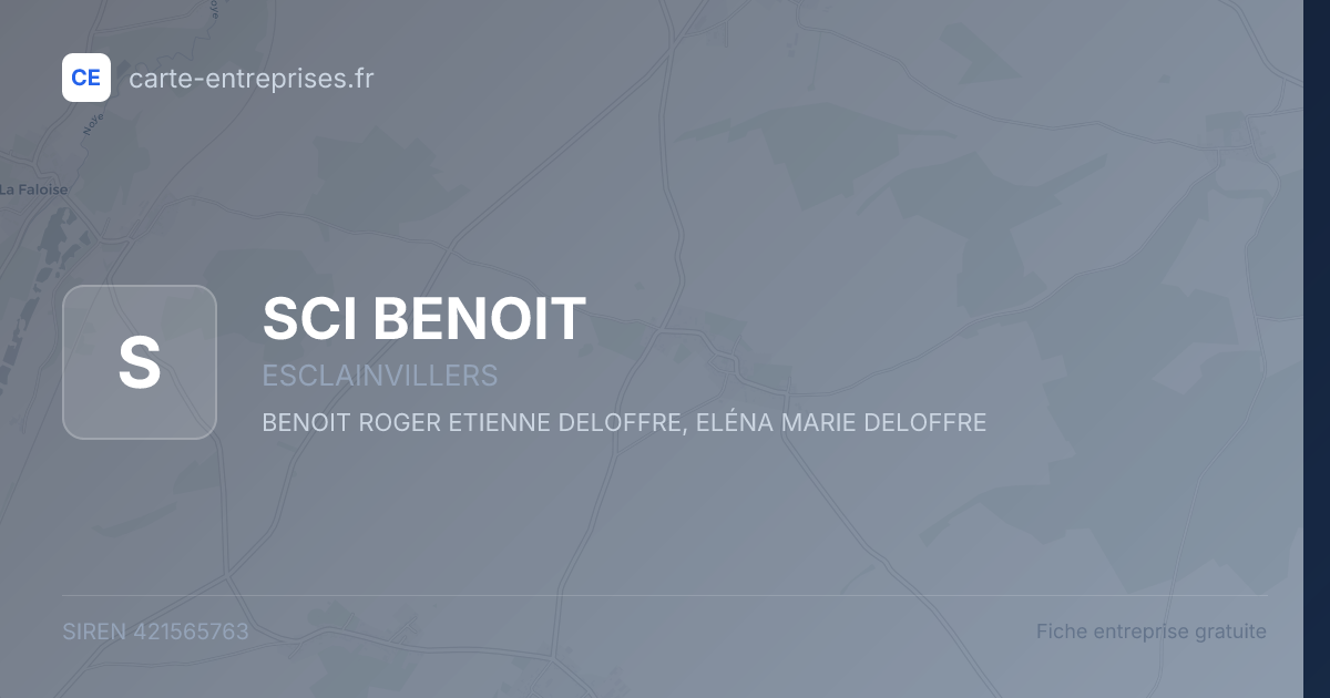 SCI BENOIT — 421565763 — fiche entreprise