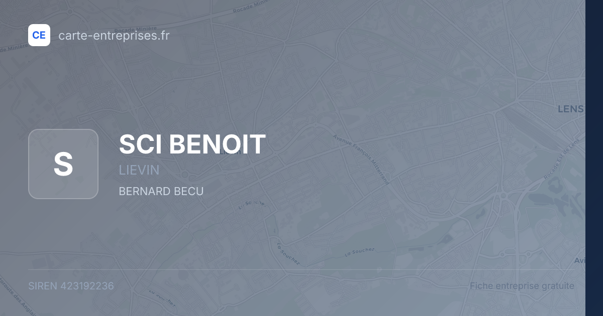 SCI BENOIT — 423192236 — fiche entreprise