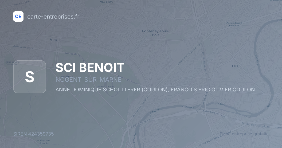 SCI BENOIT — 424359735 — fiche entreprise