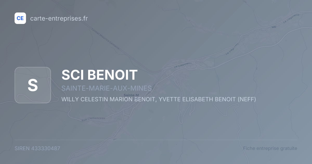 SCI BENOIT — 433330487 — fiche entreprise