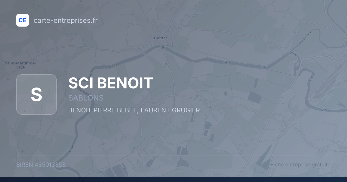 SCI BENOIT — 485013353 — fiche entreprise