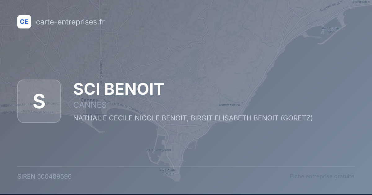 SCI BENOIT — 500489596 — fiche entreprise