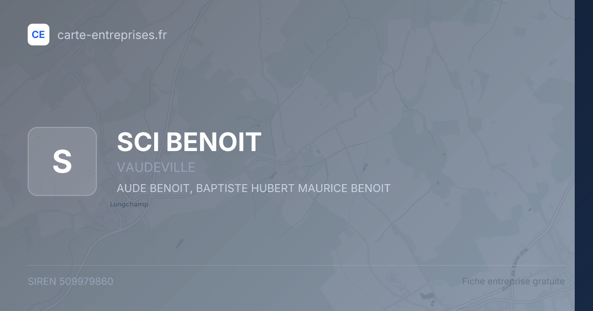 SCI BENOIT — 509979860 — fiche entreprise
