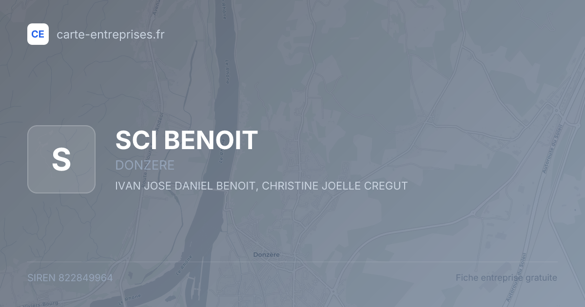 SCI BENOIT — 822849964 — fiche entreprise