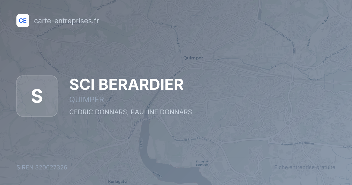 SCI BERARDIER — 320627326 — fiche entreprise