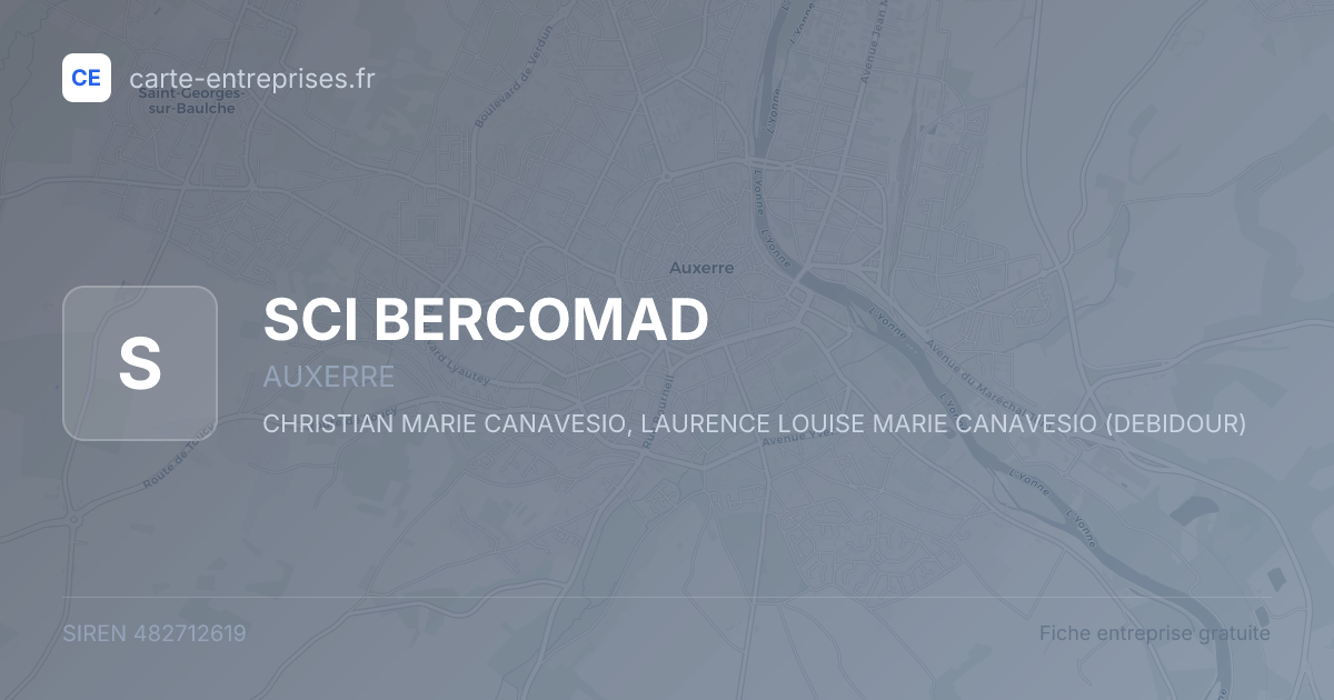 SCI BERCOMAD — 482712619 — fiche entreprise