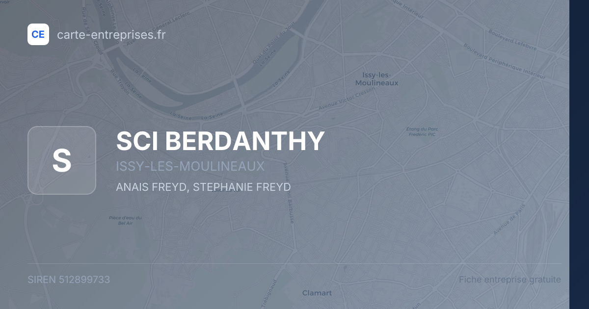 SCI BERDANTHY — 512899733 — fiche entreprise