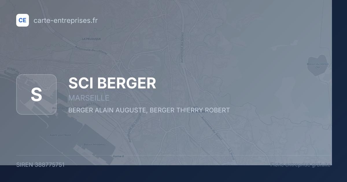 SCI BERGER — 388775751 — fiche entreprise