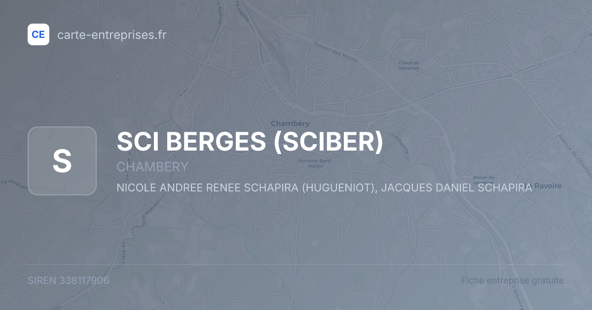 SCI BERGES (SCIBER) — 338117906 — fiche entreprise
